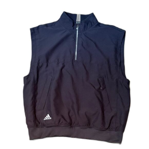 Men's Vintage 2002 ADIDAS ClimaShell Wind 1/4 Zip Black Vest Size L - Picture 1 of 10